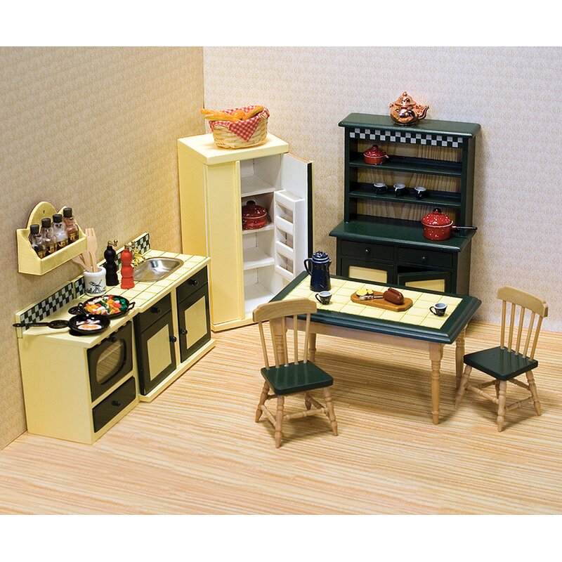 play kitchen and dollhouse